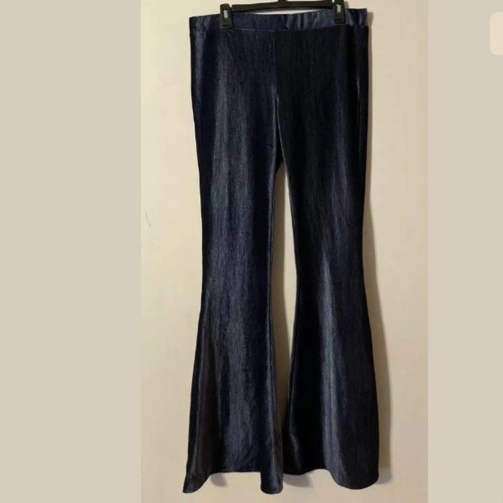Astars Blue Velour Nashville Bell Leggings Large